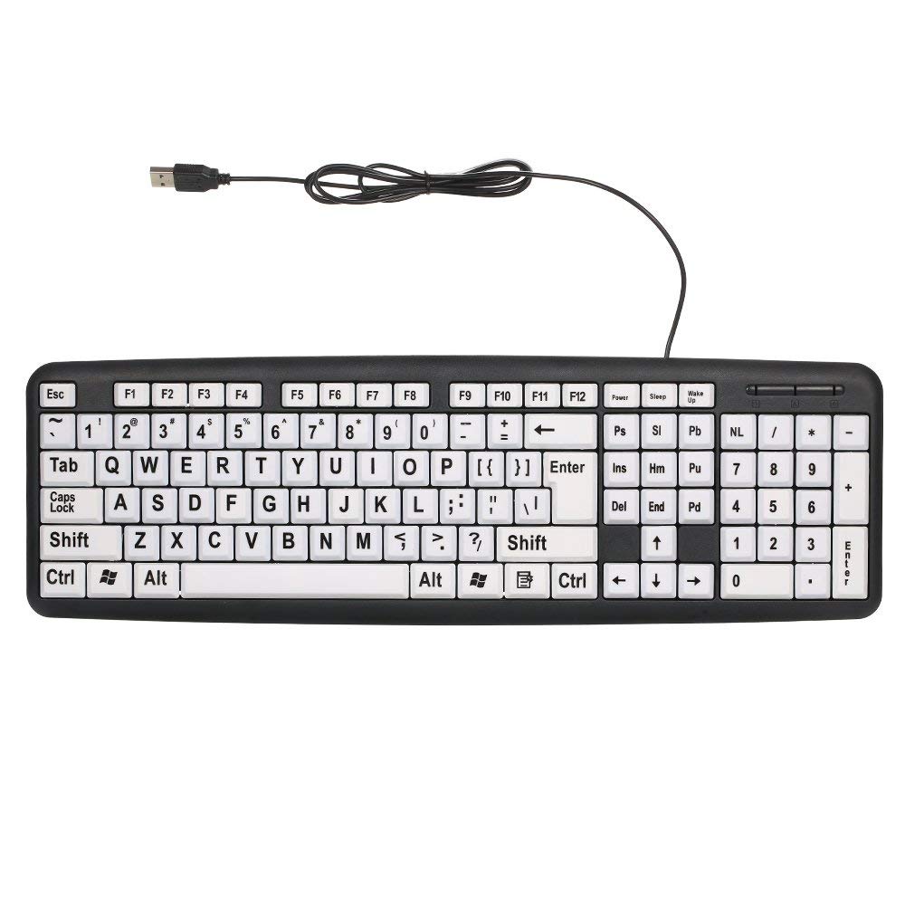 teclado blanco y negro