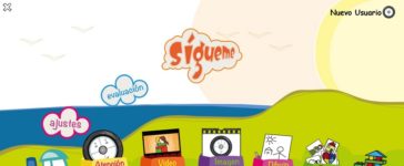pantalla principial de sigueme, app para niños con autismo