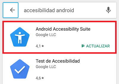 android accesibility suite, apps para ciegos