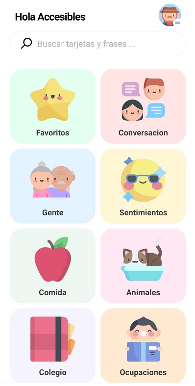 categorias de leeloo app para autismo y asperger